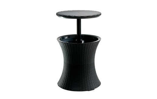 Keter Pacific Rattan Style Outdoor Cool Bar Ice Cooler Table Garden Furniture - Anthracite