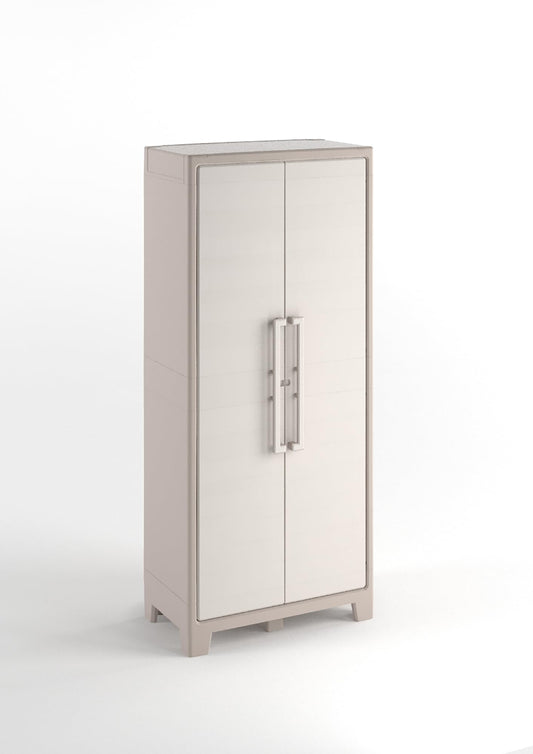 Keter Gulliver High Indoor Garage Utility Multi Purpose Cabinet - Beige/Sand