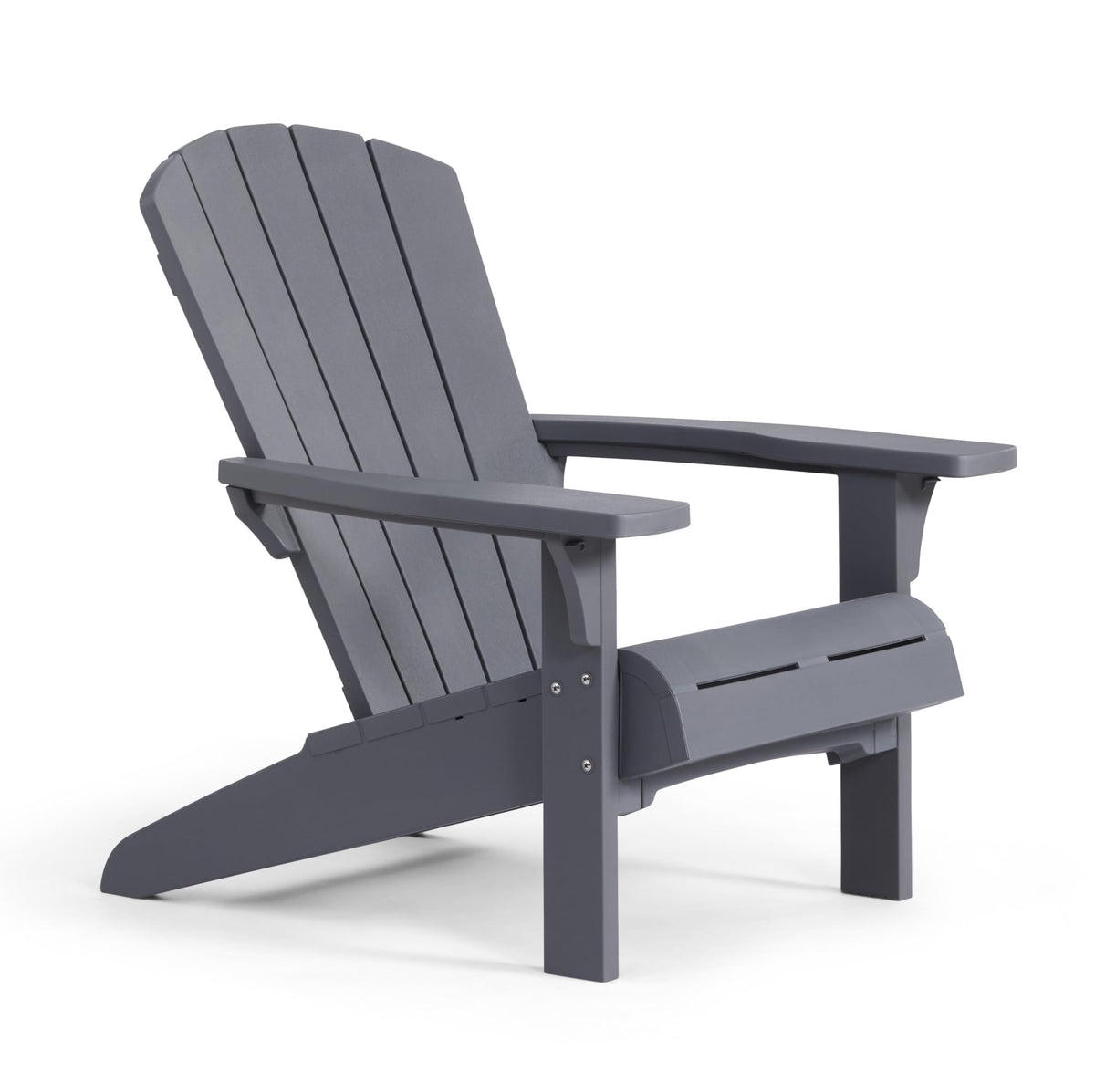 Keter Troy Adirondack Garden Chair – Graphite | Outdoor Wood-Effect Chair | Weatherproof, Durable & Maintenance-Free | Comfortable Deep Seat | Lightweight, Easy Assembly | 160kg Load Capacity