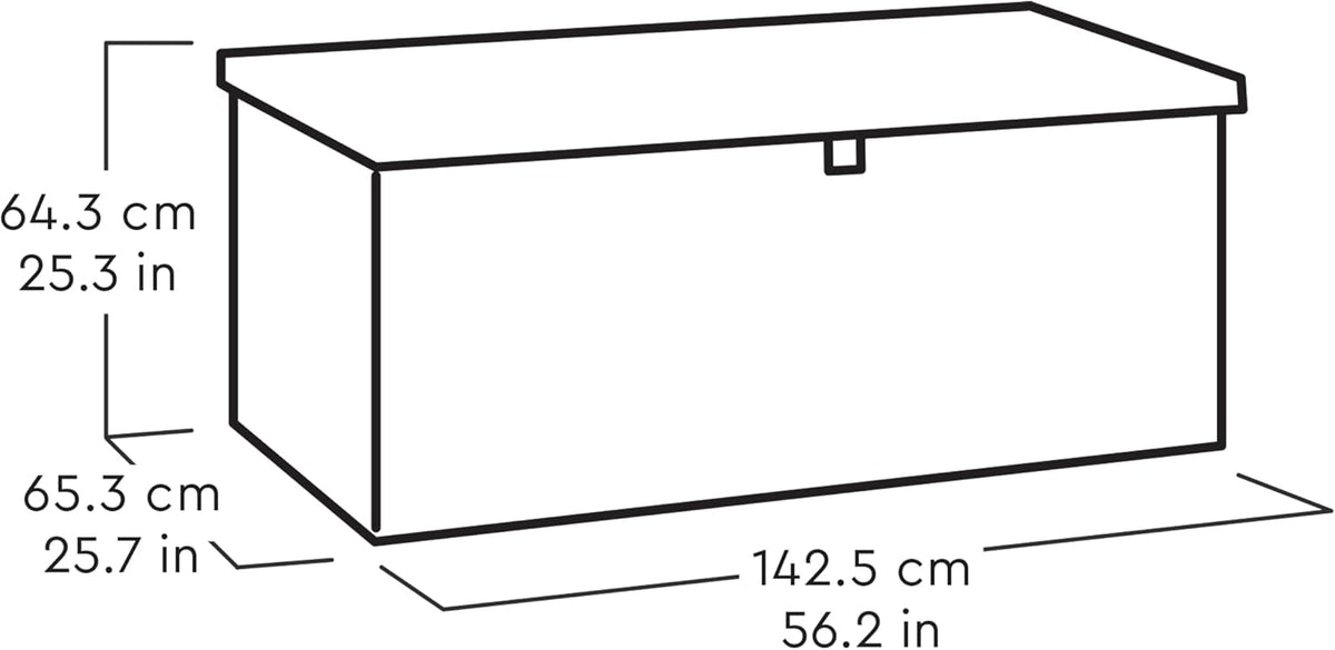 Keter Darwin 454L Outdoor Storage Box – Grey | Lockable Weatherproof Garden Deck Box & Bench | Evotech™ Wood-Effect Composite | Hydraulic Lid | Seats 2 Adults | Durable, Maintenance-Free Construction
