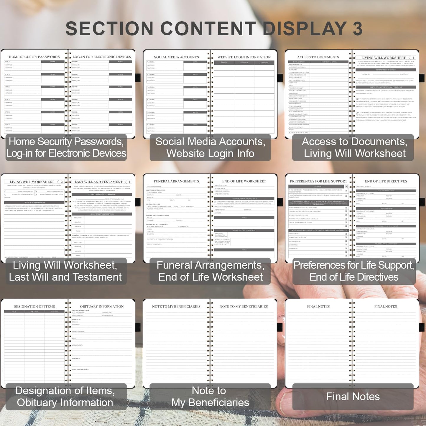 Kaisereiche :  End of Life Planner – Estate Planning & Important Information Organizer | Final Wishes & Legacy Workbook