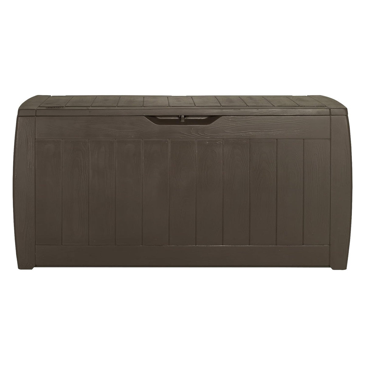 Keter 223949 270L Keter Garden Storage Deck Box Hollywood Outdoor Plastic Wood Design Sturdy Weatherproof Brown