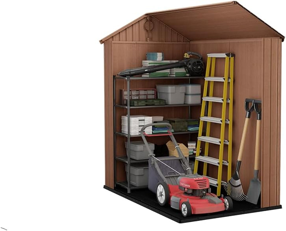 Darwin 4X6 Garden Shed with Natural Wood-Look | Evotech Composite, Weather-Resistant