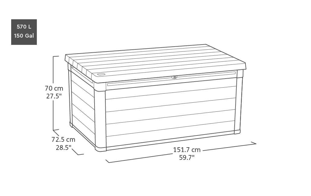 Signature 570L Storage Box - Ashwood Brown